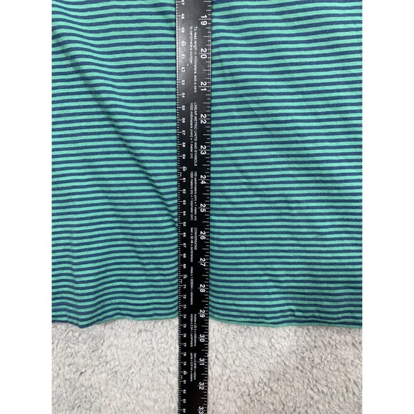 Free Assembly Green Yellow Striped Short Sleeve Polo T-Shirt XL Quarter Button - Picture 10 of 11